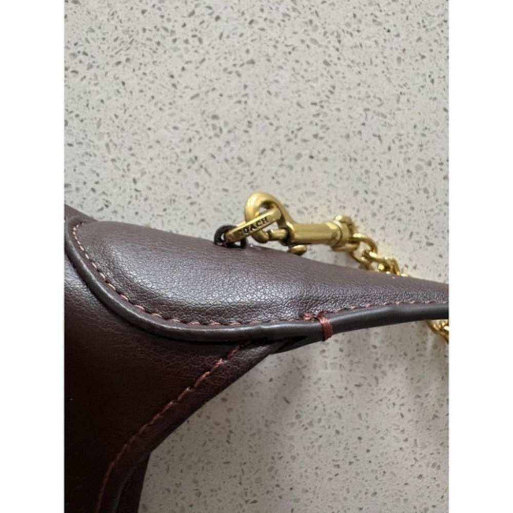 Coach Brooklyn 23 Chain Shoulder Bag Maple Authentic Preppy Minimalist Old Money - Picture 6 of 15